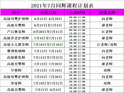 同輝家政培訓(xùn)七月計(jì)劃表它來(lái)了?。? height='100'>
            </a>
        </div>
        <div   id=